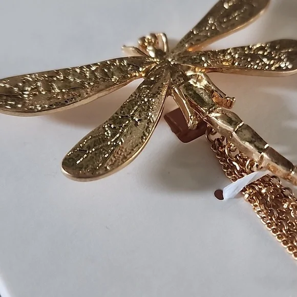 Zara Gold Dragonfly Earrings - Picture 12 of 12